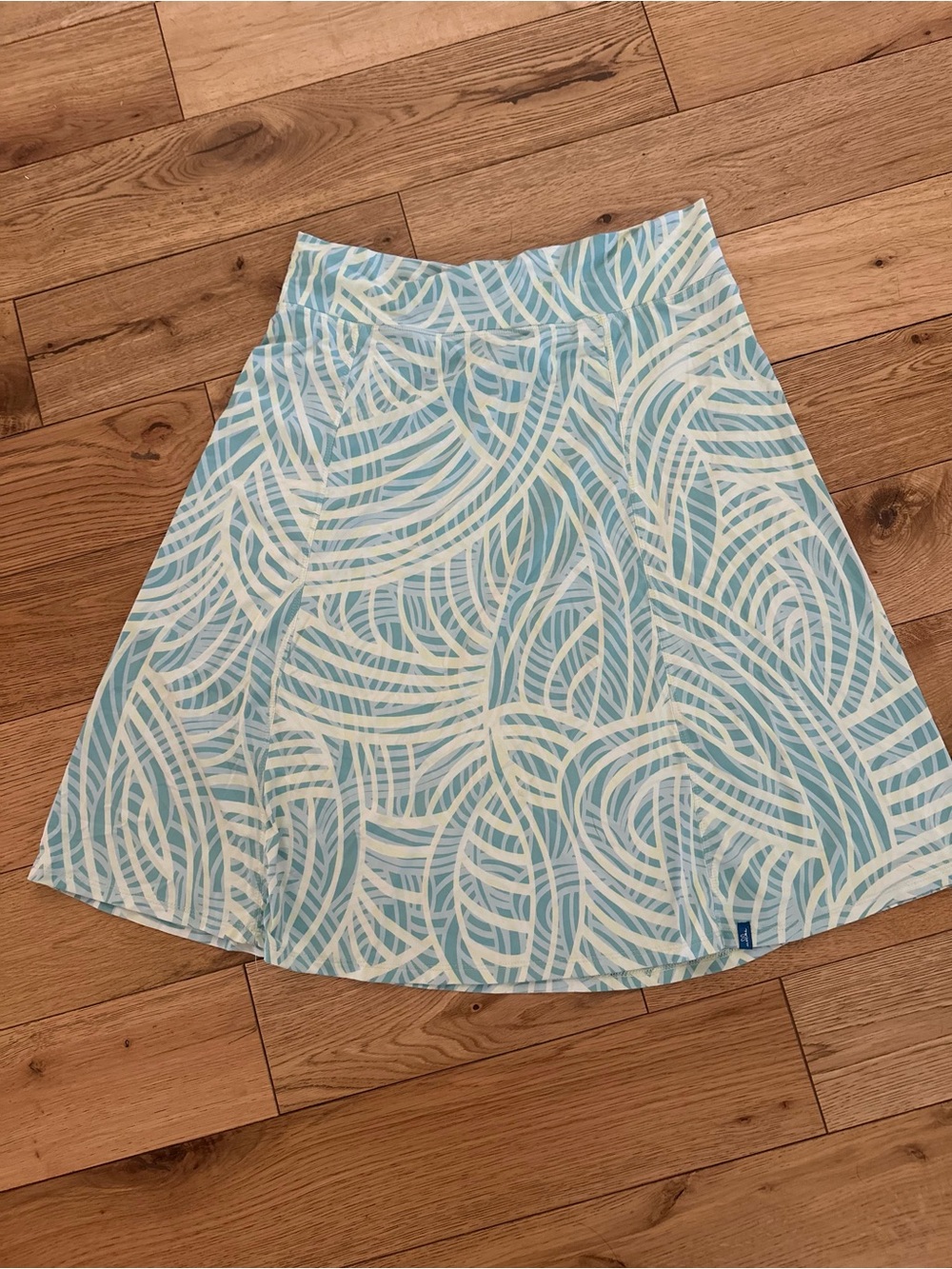 Melika Turquoise and Pale Yellow Athleisure Skirt